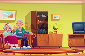 2d cartoon kids learning stories, educational videos