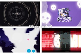 make a beautiful stinger overlay for streamer and vtuber