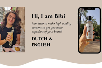 create dutch and english ugc content for your brand