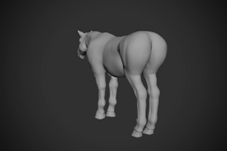 custom and rig 3d animal model 3d animation sculpt realistic for printing