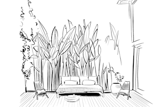 paint a digital watercolor architectural drawing