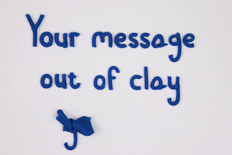 make personal message appear out of clay
