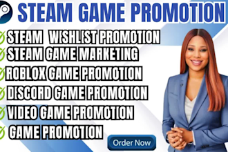 do discord server promotion for steam game, steam game promotion, game marketing