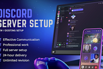 setup any new or existing discord server within 24 hours