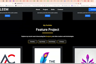 design and develop a modern portfolio website