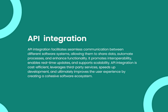 create or fix custom backend development and API integration services