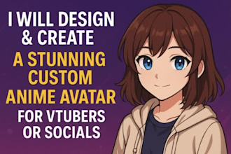design create a stunning custom anime avatar for vtubers or socials nsfw style