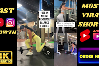 provide 500plus girls fitness gym youtube shorts and instagram reels
