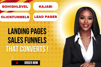 be gohighlevel, clickfunnels, kajabi, lead pages expert for funnels and website