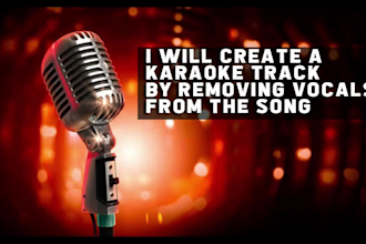create a karaoke track by removing vocals from the song