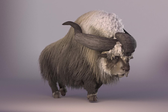 do realistic xgen or houdini hair or fur simulation