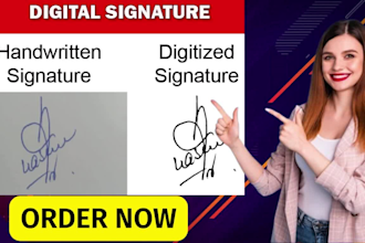 digitize your handwritten signature into a vector logo file