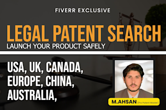 do patent search and trademark check for your product, idea