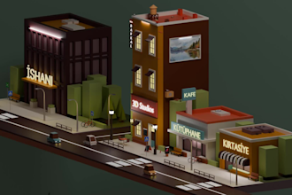 create 3d isometric animation 3d isometric location 3d isometric map animation