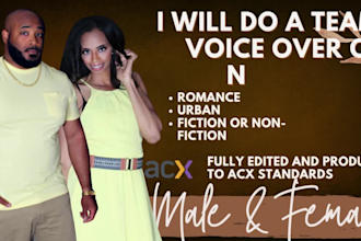 do an african american male and female voiceover narration