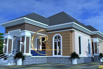 get your flat roof and heap roof 3d bungalow design done