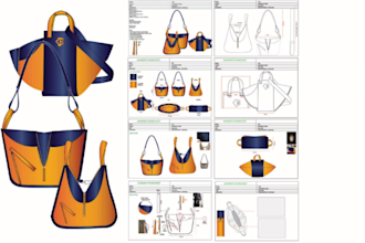 create factory ready handbag tech pack for your bag tech pack brand