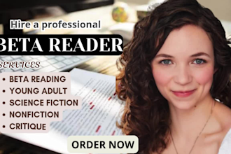 do beta reading for your science fiction, nonfiction, memoir, critique, ya books