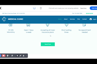 design insurance website, health care website, medical website