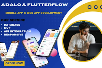 adalo mobile ios android web app flutterflow no code