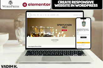 develop or redesign wordpress website with elementor pro