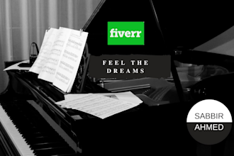 compose piano and strings music for your record