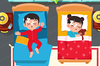 create 2d kids animation ,simple animation, learning videos,