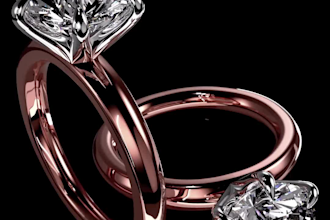 do 3d ring animation, jewelry animation,3d jewelry design,3d jewelry rendering