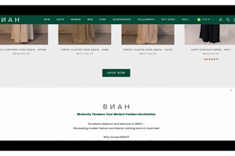 design clothing website fashion abaya store islamic clothing muslim wear website