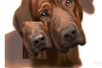 draw realistic digital pet portraits