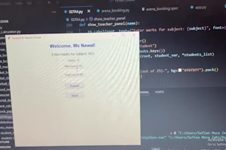 provide a python gui project with complete source code