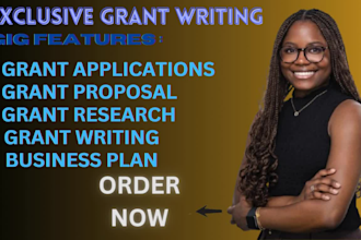grant writing and submission, proposal, research, application, business plan