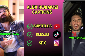 edit youtube shorts, tiktok, reels with captions and subtitles like alex hormozi