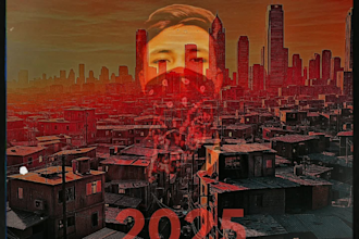 design bold urban futuristic cover art for music or social media