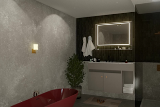 design bathroom interior design with 3d renders in 24hrs