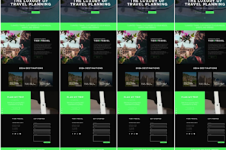 design wix travel agency tour booking trip guide blog educational modern website