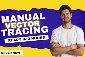 do manual vector tracing, redraw logo, image to vector, vectorize image