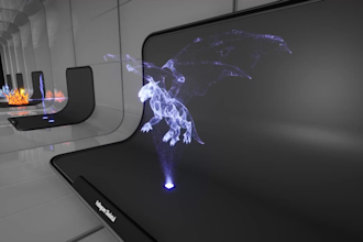 3d vfx hologram fan video, hologram animation, holographic logo design