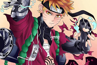 drawing anime, fan art, cute illustrations, original character