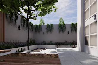 design and create exterior rendering from your garden