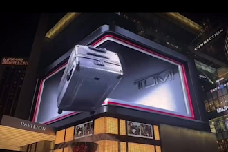 3d anamorphic 3d billboard animation, advertising 3d cgi video ads and promo ad