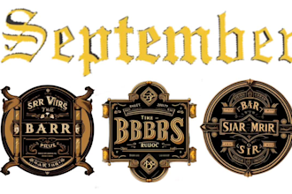 design a professional logo in old english calligraphic font