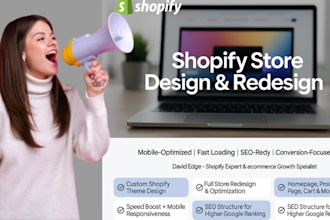 design, redesign, and optimize your shopify store sales driven online presence
