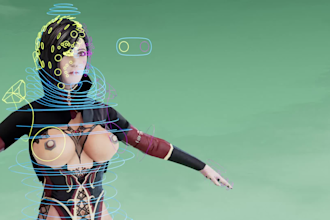 rig 3d quadruped,biped character for wonder dynamic,auto rig pro, 52 blendshapes