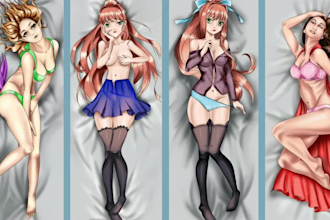 draw custom anime dakimakura body pillow illustration sfw or nsfw