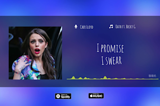 create amazing animated lyric video for your song