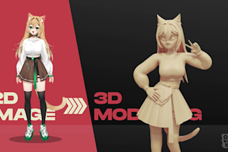 convert 2d to 3d model assets and printing