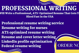 write a professional ats optimized resume and cover letter for nurses IT tech