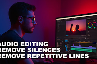do audio editing and remove extras from video or podcast edit
