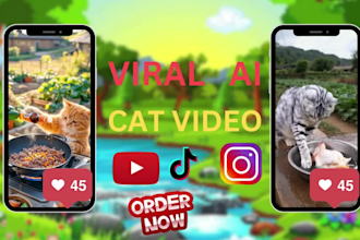 create viral ai stories cat videos youtube channel featuring an ai animal fusion